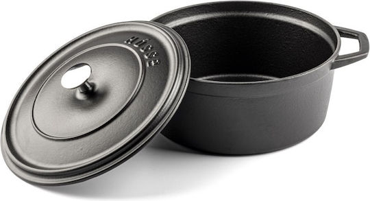 Hosse Solagio Deep Pot made of Cast Iron 24cm Black Onyx