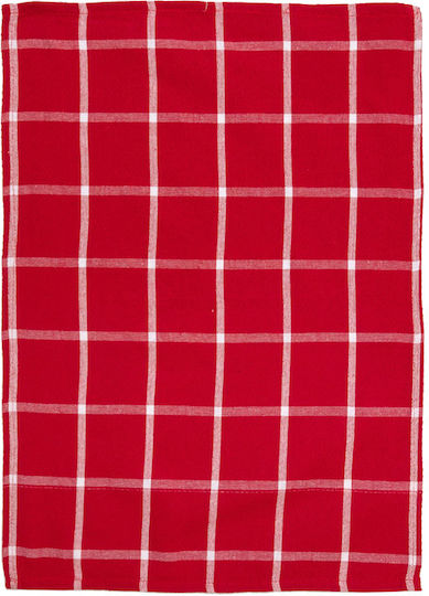Viopros Tea Towel 100% Cotton In Red Colour 40x60cm 2 Pieces