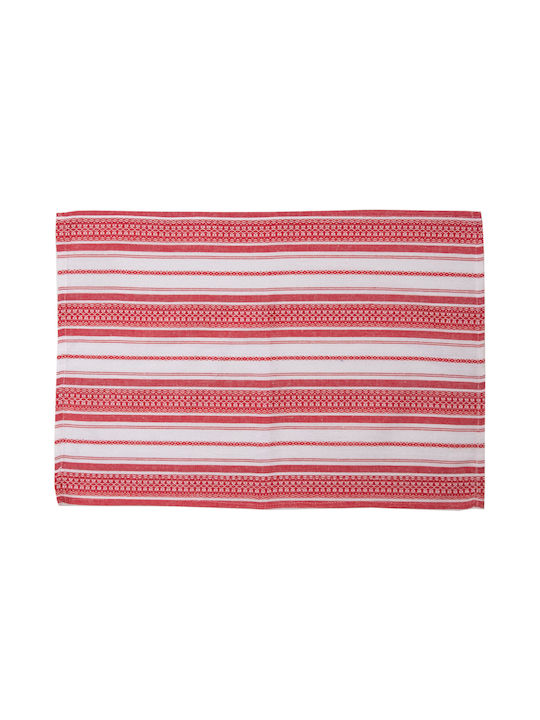 Viopros Tea Towel 100% Cotton In Red Colour 40x60cm 2 Pieces