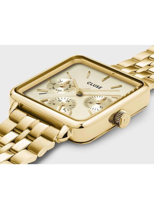 Cluse La Tetragone Women's Watch with Gold Metal Bracelet