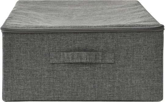 vidaXL Coș de Depozitare Tesatura cu capac Gri 70x40x18cm 1buc