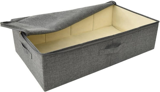 vidaXL Coș de Depozitare Tesatura cu capac Gri 70x40x18cm 1buc