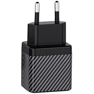 INVZI Încărcător Fără Cablu GaN cu 2 Porturi USB-C și Cablu USB-C 45W Livrarea energiei Negruς (GH4512EU)