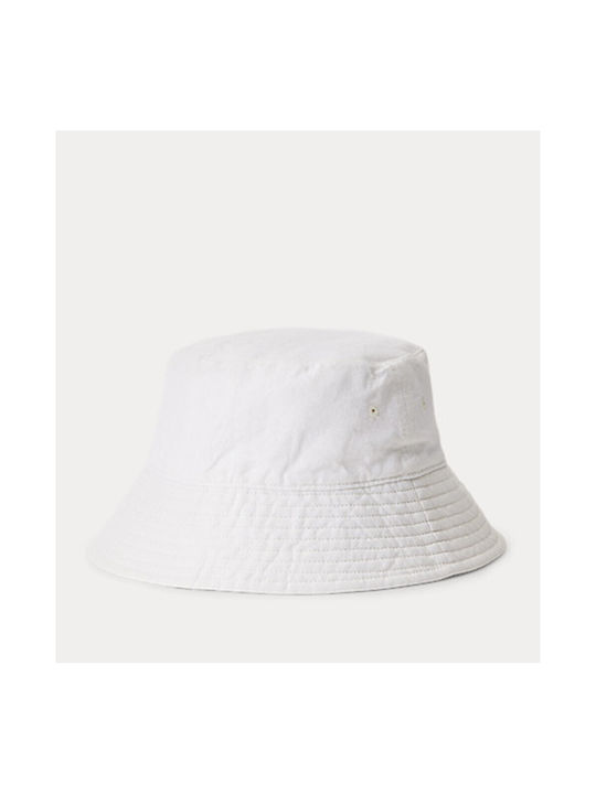 Ralph Lauren Γυναικείο Λινό Καπέλο Bucket Λευκό