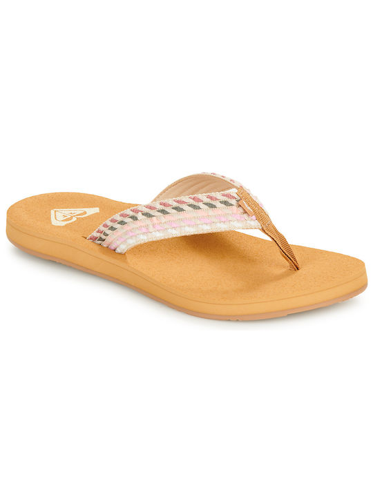 Roxy Frauen Flip Flops in Beige Farbe