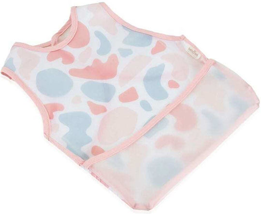 Baby Jem Αδιάβροχη Ποδιά Υφασμάτινη Pink για 6 m+
