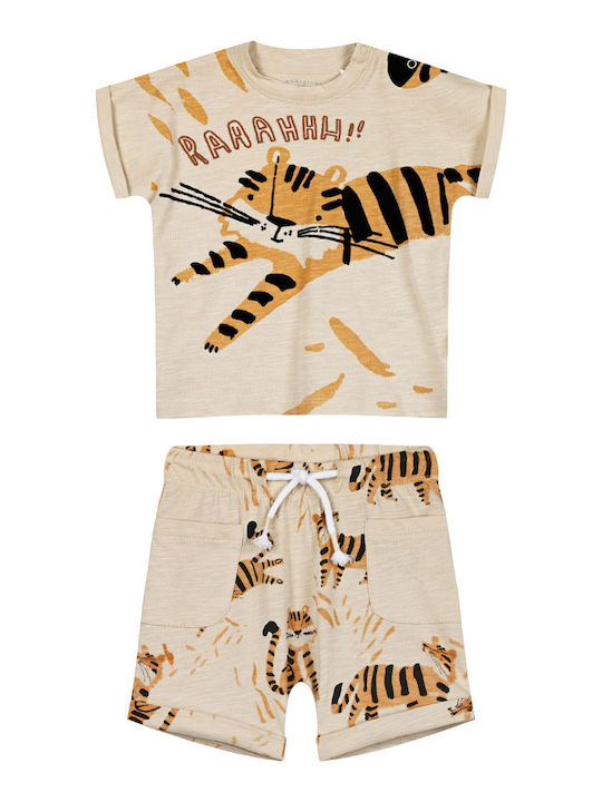 Energiers Kids Clothing Set with Patterned Shorts 2 Pieces
