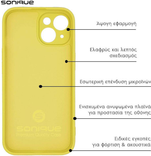 Sonique Back Cover Silicone Yellow (Galaxy A15)