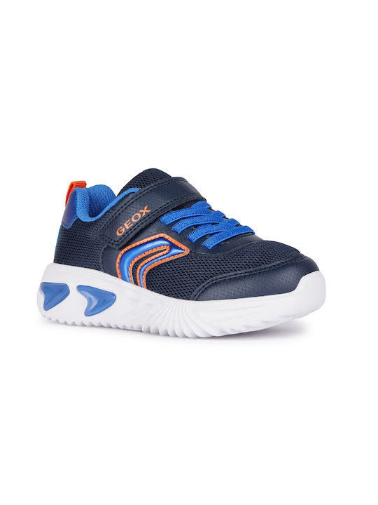 Geox Παιδικά Sneakers Ανατομικά με Φωτάκια Navy Μπλε
