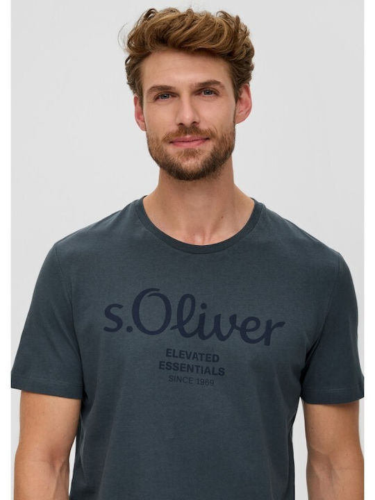 S.Oliver T-shirt Bărbătesc cu Mânecă Scurtă Charcoal