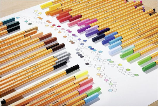 Stabilo Pen 88 Markere de Proiectare 0.4mm Colorat 50buc