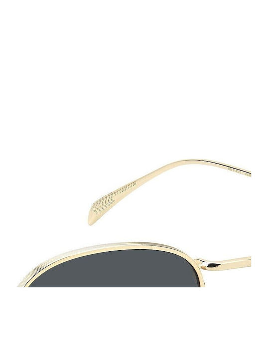 David Beckham Unisex Sunglasses with Gold Metal Frame and Gray Lens DB 1142/S J5G/IR