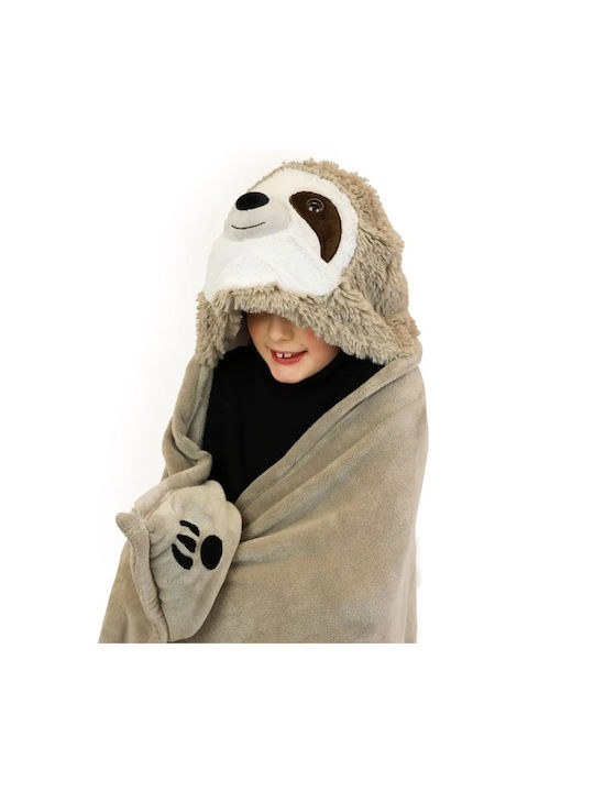 Noxxiez Κουβέρτα Fleece Γκρι 100x130εκ.