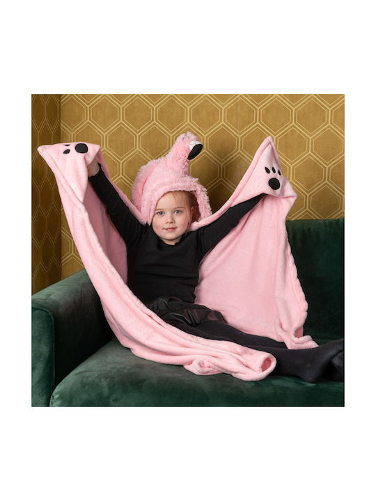 Noxxiez Κουβέρτα Fleece Ροζ 100x130εκ.