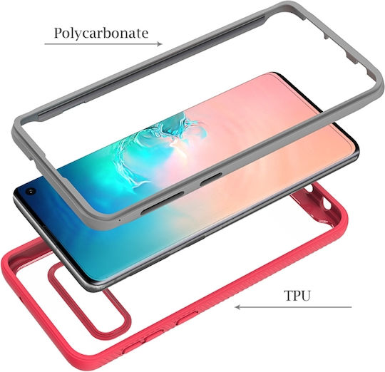 Starry Sky Solid Color Series Shockproof Back Cover Plastic / Silicone Black (Galaxy S10)