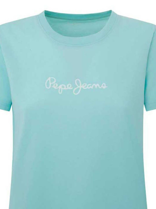 Pepe Jeans Γυναικείο T-shirt Γαλάζιο