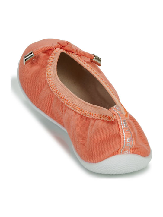 Damen Ballerinas in Orange Farbe