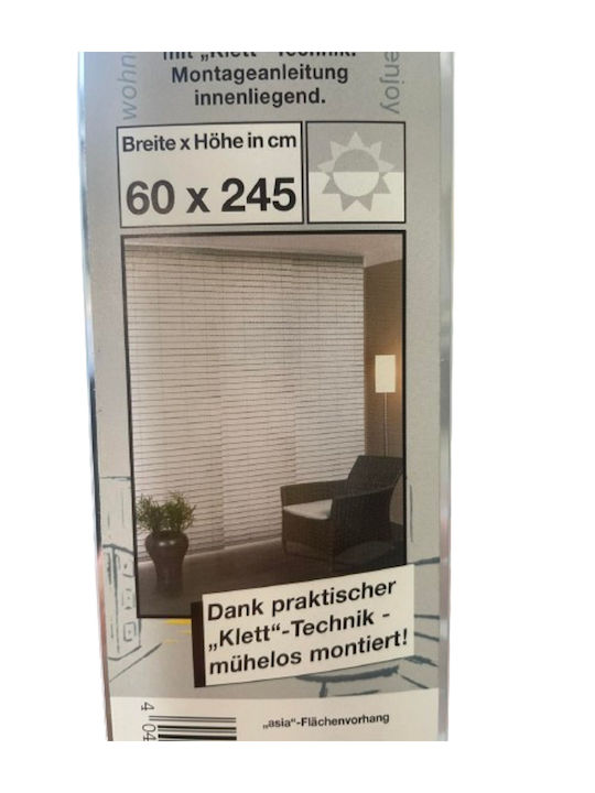 My Deco Bamboo Shading Blind In White Colour W60xH245cm