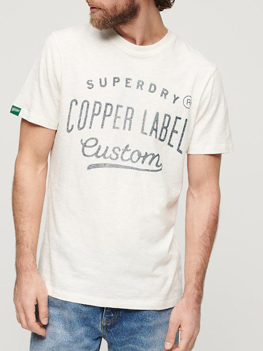 Superdry D2 Ovin Copper Label Workwear Tricou offwhite