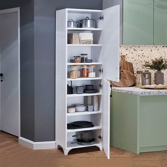 Megapap CHARLIE Floor Bathroom Column Cabinet L49xD31.8xH173.9cm White