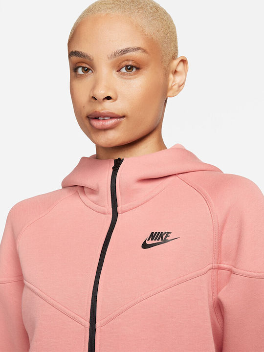 Fleece Damen Jacke in Rot Farbe