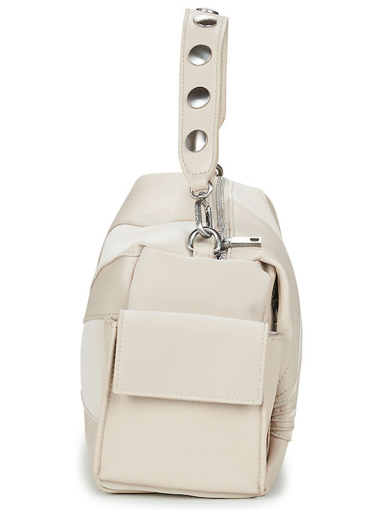 Leather Women's Bag Shoulder Beige