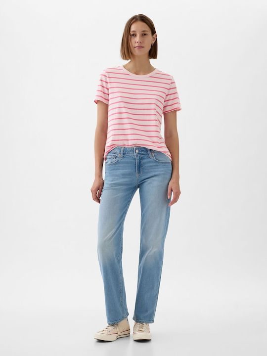 Women's Athletic Blouse Short Sleeve Pink