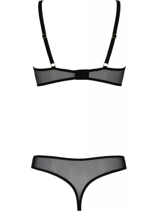 Passion Sexy Bodysuit Negru