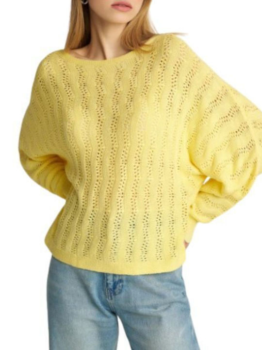 Attrattivo Women's Long Sleeve Sweater Yellow