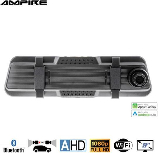 Ampire 1080P Mirror Car DVR, 9" Display