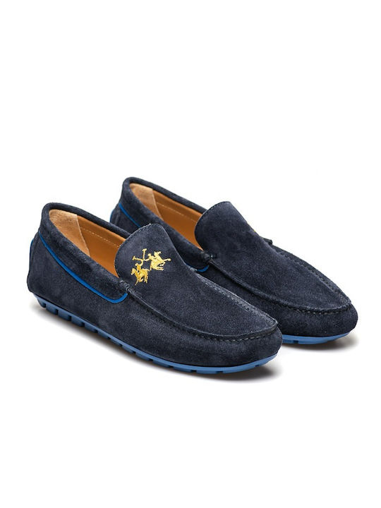 La Martina Men's Suede Loafers Blue