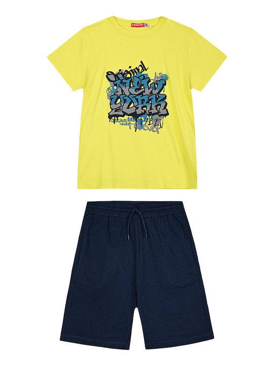 Energiers Kids Set with Shorts Summer 2pcs Charcoal