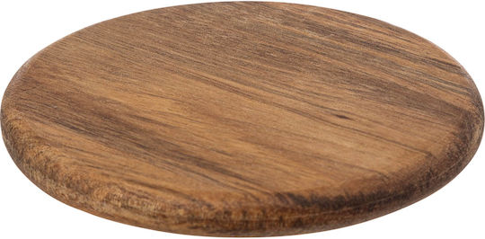 Atmosphera Round Coaster Wooden with Stand Brown 10cm 4pcs Atmosphera Round Coaster Wooden with Stand Brown 10cm 4pcs