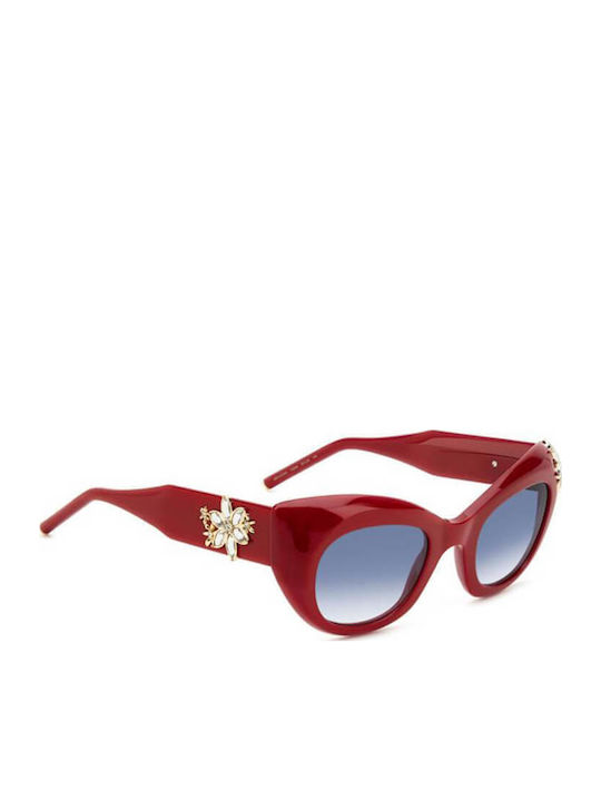 Carolina Herrera Women's Sunglasses with Red Plastic Frame and Blue Gradient Lens HER 0215/S C9A/08