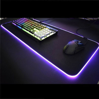 Weibo XXL Gaming Mouse Pad with RGB Lighting USB Black 900mm 900mm