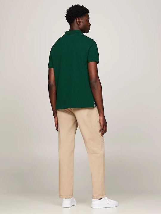 Tommy Hilfiger Contrast Ανδρική Μπλούζα Κοντομάνικη Polo Hunter Green