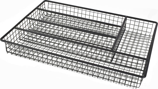 Estia Besteckeinsatz für Schubladen Metallisch 36x26x4,8cm Schwarze