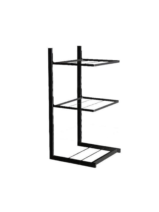 Kitchen Organizer Racks Metallic in Black Colour 27x23x53cm