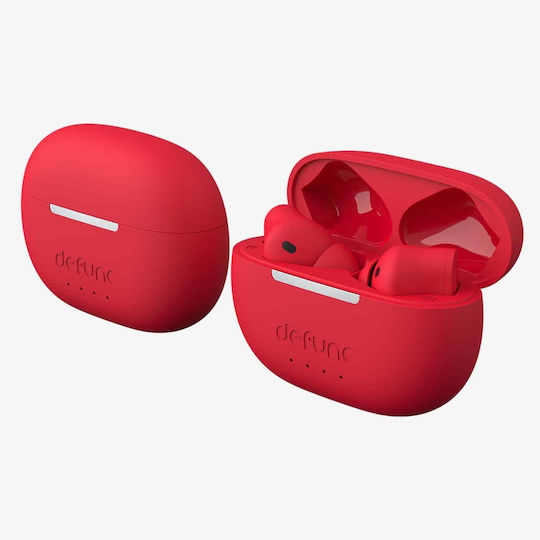 Defunc True ANC In-ear Bluetooth Handsfree Căști cu Rezistență la Transpirație și Carcasă de Încărcare Roșu