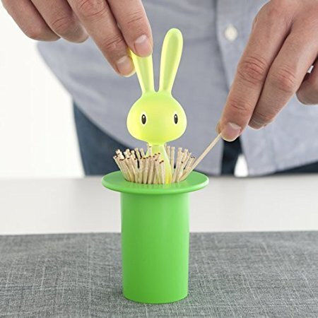 Alessi Magic Bunny Toothpicks Case Plastic 7x7x14cm Green