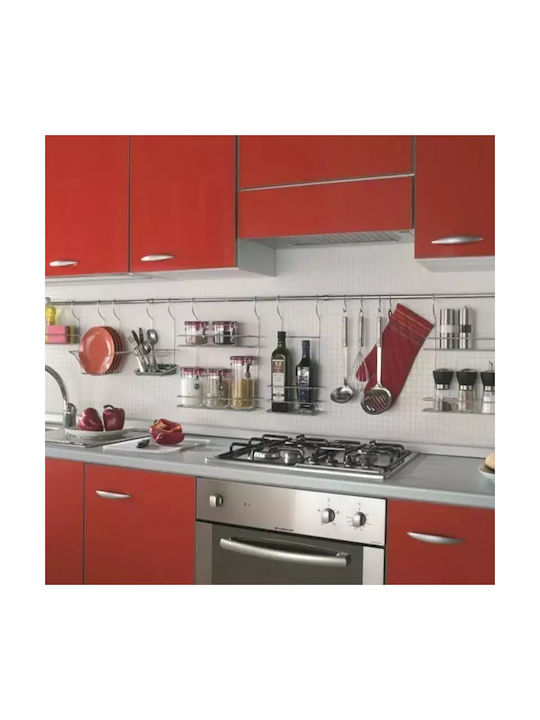 Metaltex Κρεμάστρα Κουζίνας Μεταλλική 60εκ. Κόκκινη