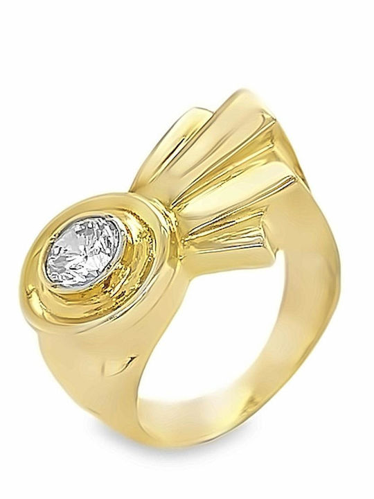 Xryseio Ring with Zircon made of Gold 14K