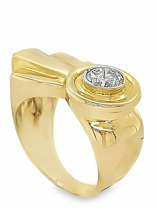 Xryseio Ring with Zircon made of Gold 14K
