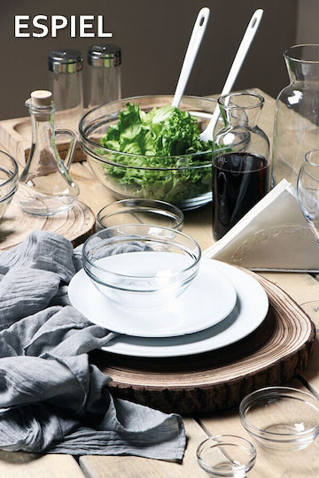 Espiel Chef Σαλατιέρα Γυάλινη Διάφανη 23x23x10.10cm