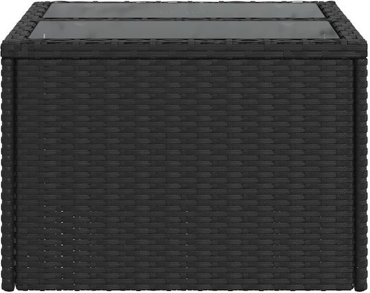 Tisch für kleine Außenbereiche Stabil Black 55x55x37cm