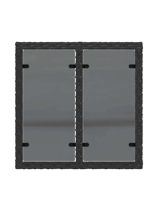 Tisch für kleine Außenbereiche Stabil Black 55x55x37cm