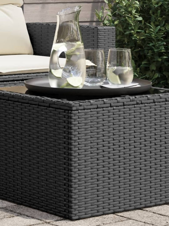Tisch für kleine Außenbereiche Stabil Black 55x55x37cm