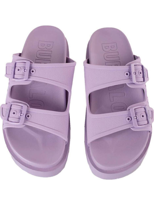 Women's Flat Sandals in Purple Color