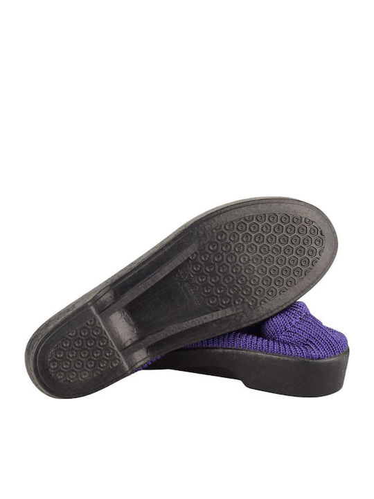 Ανατομικά Γυναικεία Slip-On Πάνινα Μωβ