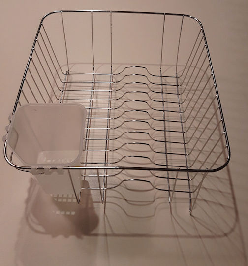 Karvounis Inox Abtropfkorb Silber 32x28.5x14cm